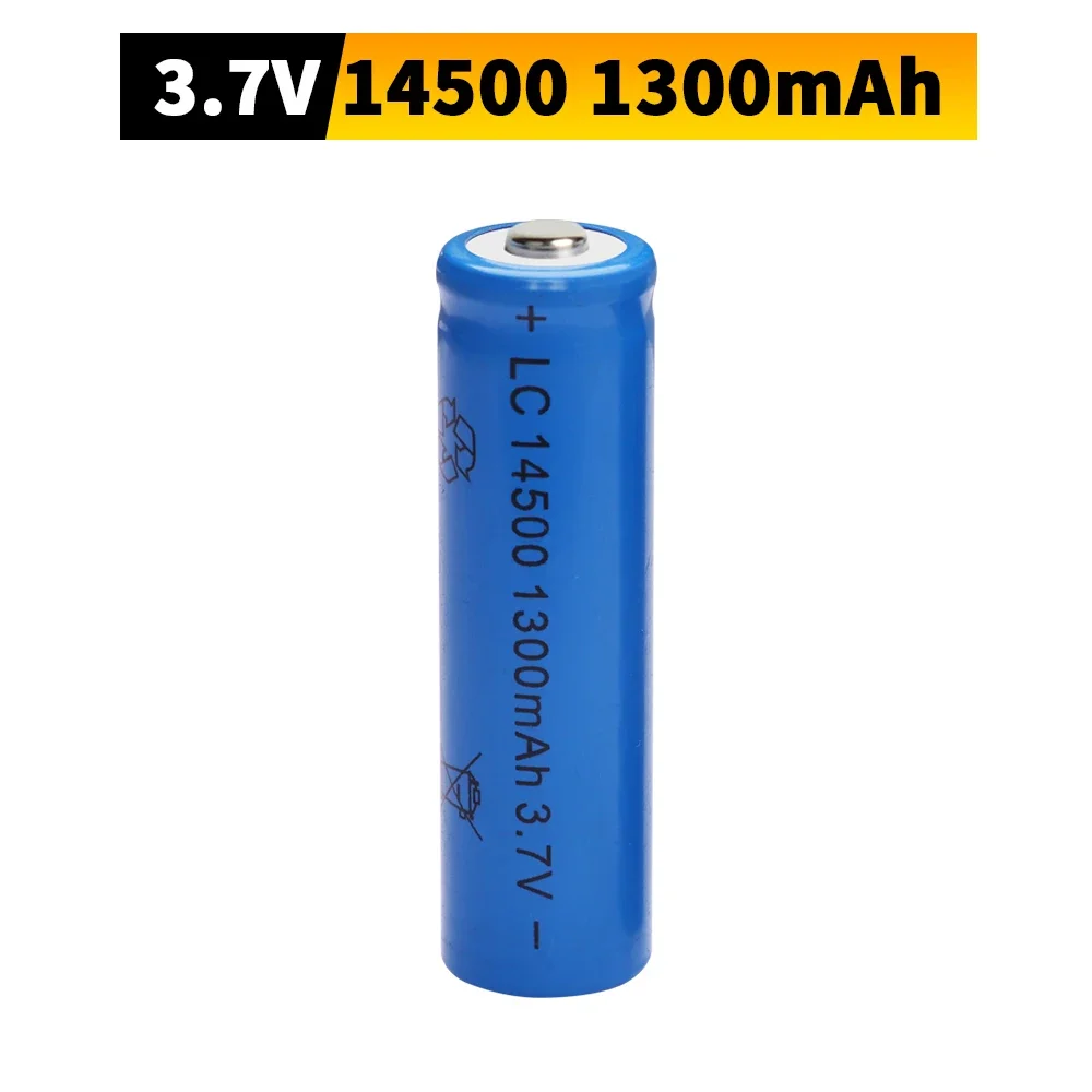 1–5 Stück 1300 mAh 3,7 V 14500 Li-Ionen-Akkus AA-Batterie Lithiumzelle für LED-Taschenlampe, Scheinwerfer, Taschenlampe, Maus