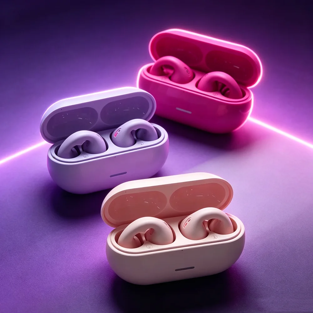 Bluetooth Clip-On Earbuds Wireless Headphones Comfortable and Stylish Clip-On Design High Quality Sound Lightweight and Portable