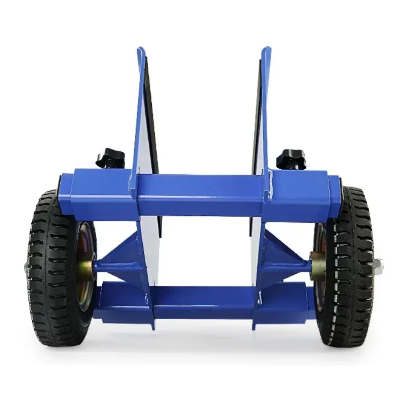 عربة من الخشب الرقائقي بعجلتين لنقل الأبواب والنوافذ الزجاجية والجرانيت الحجرية