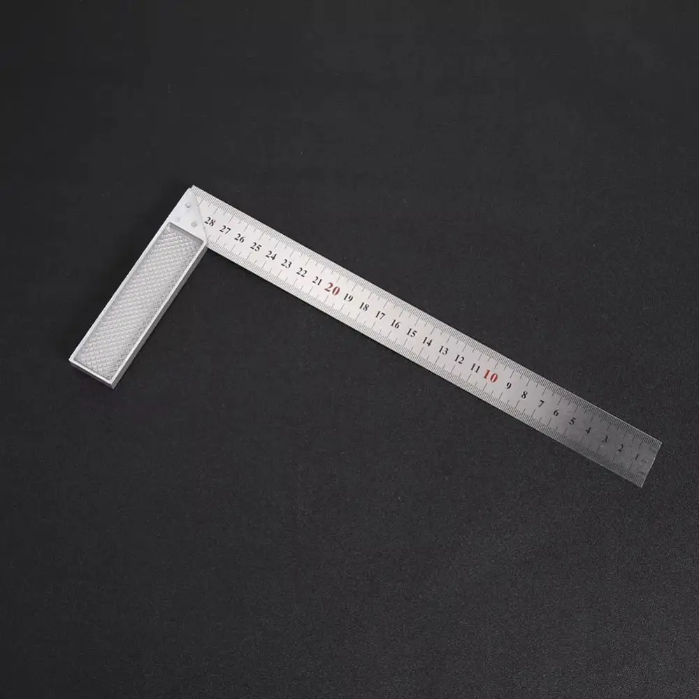Aluminum Handle Measuring Angle Square Ruler Stainless Steel with Scale Right L-Shaped Ruler 90 Degree Right Angle