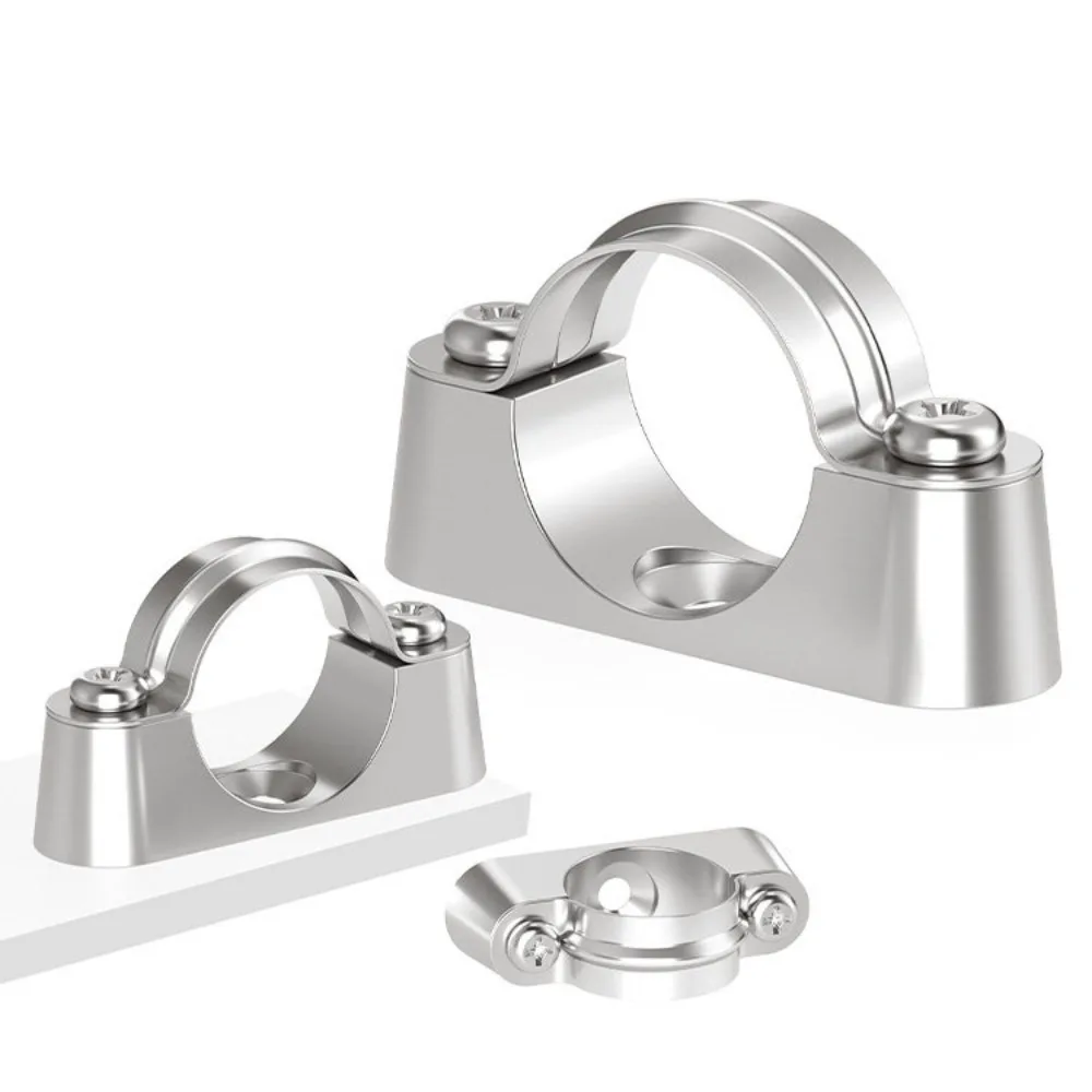 Off‑Wall Code Saddle Split Pipe Clamp 16‑50mm Aluminum Alloy 304 316 SS Pipe Bracket Fixed Clip For Water Supply Pipeline