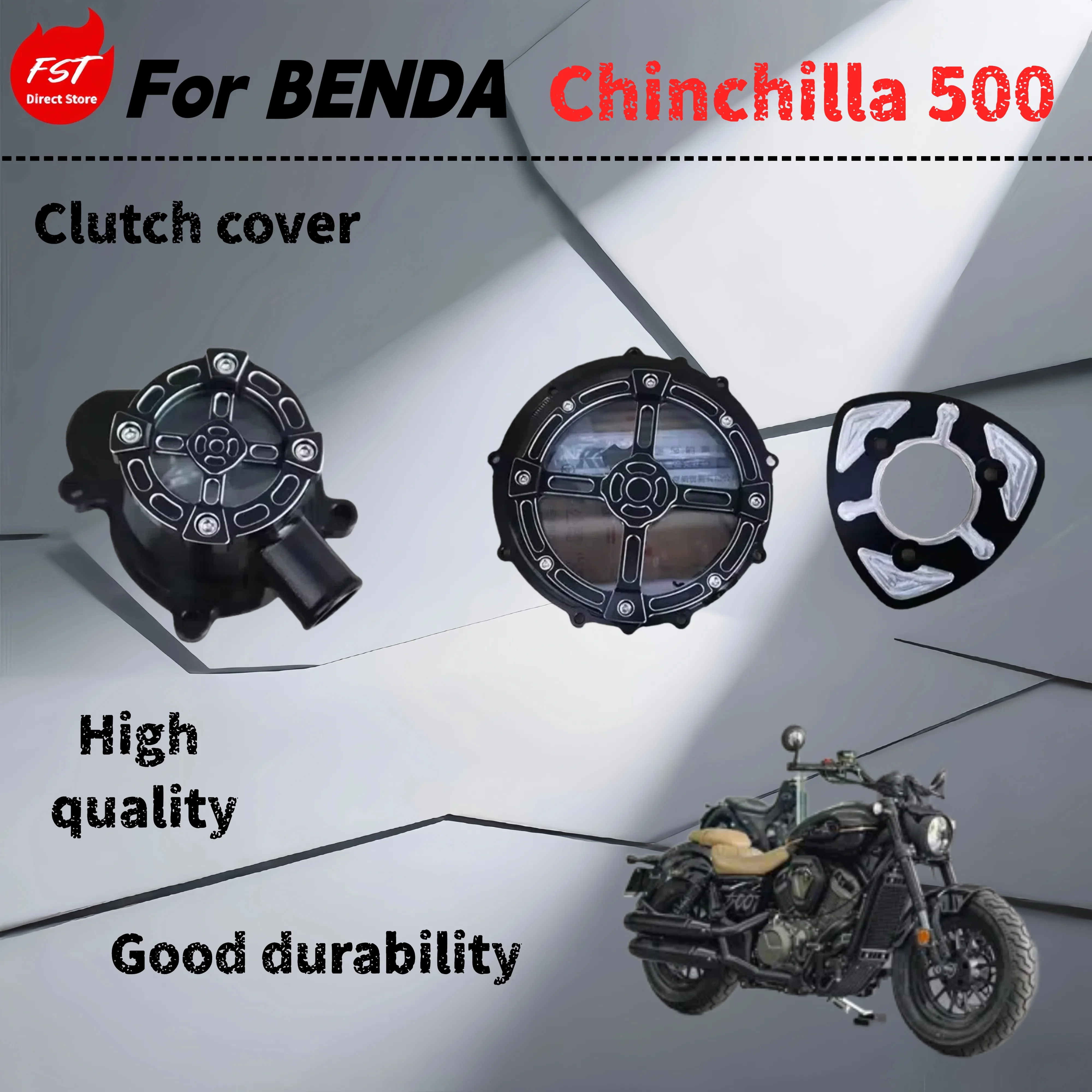 

For Benda Chinchilla 500 modified transparent clutch cover engine water pump cover instrument cover
