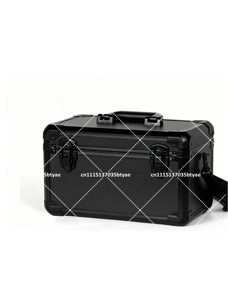 Portable shock-proof aluminum alloy instrument case, high-quality portable sturdy shell toolbox