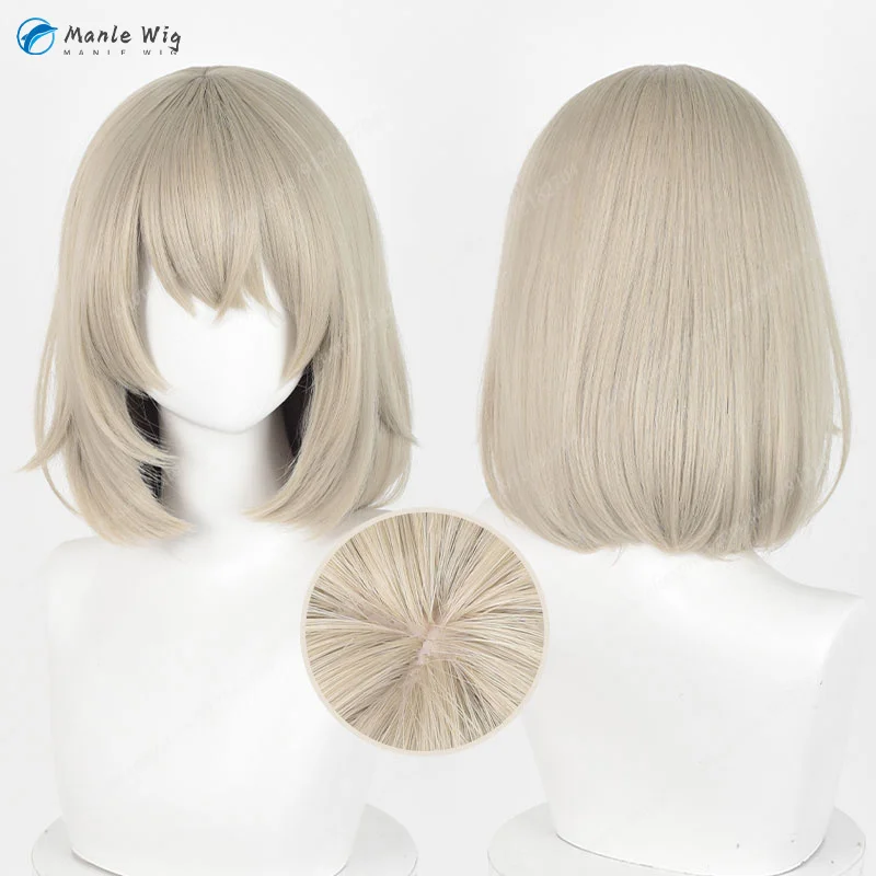 Falin Touden Cosplay Wig 35cm Gray Gold Wigs Falin Anime Cosplay Wig Heat Resistant Synthetic Hair Halloween + Free Wig Cap