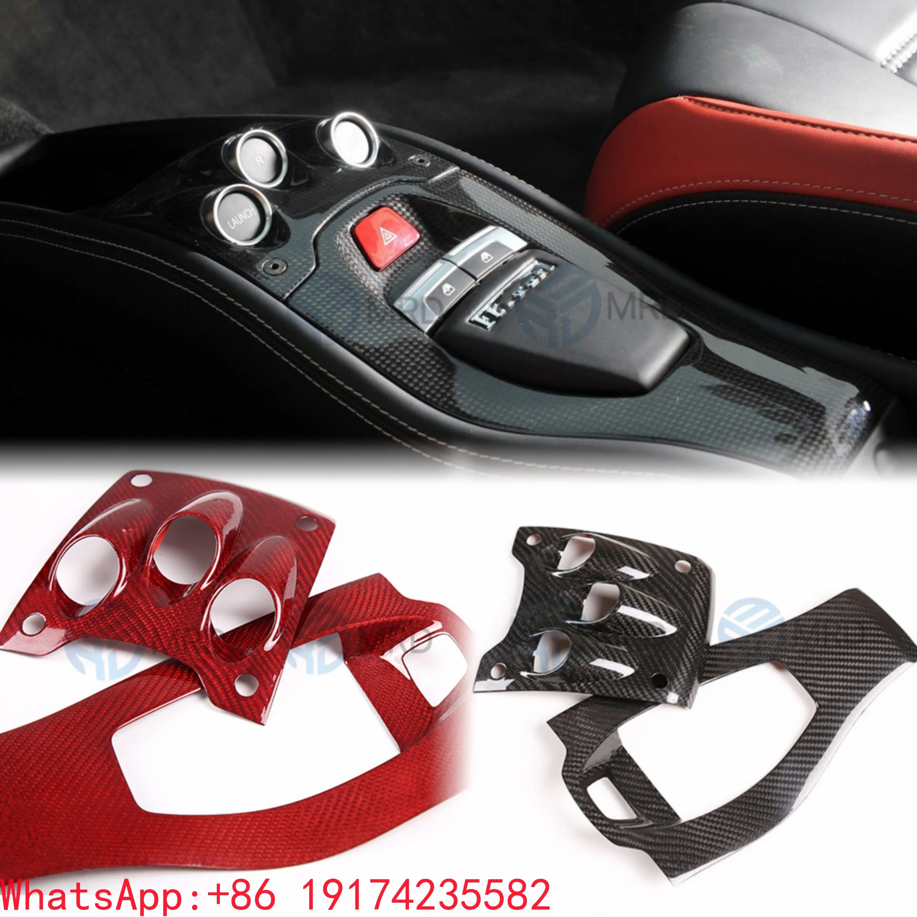 

Interior Dashboard Trim Panel for Fe-rra 458 2011-2016 Real Twill Dry Carbon Fiber Forged Central Console Decoration