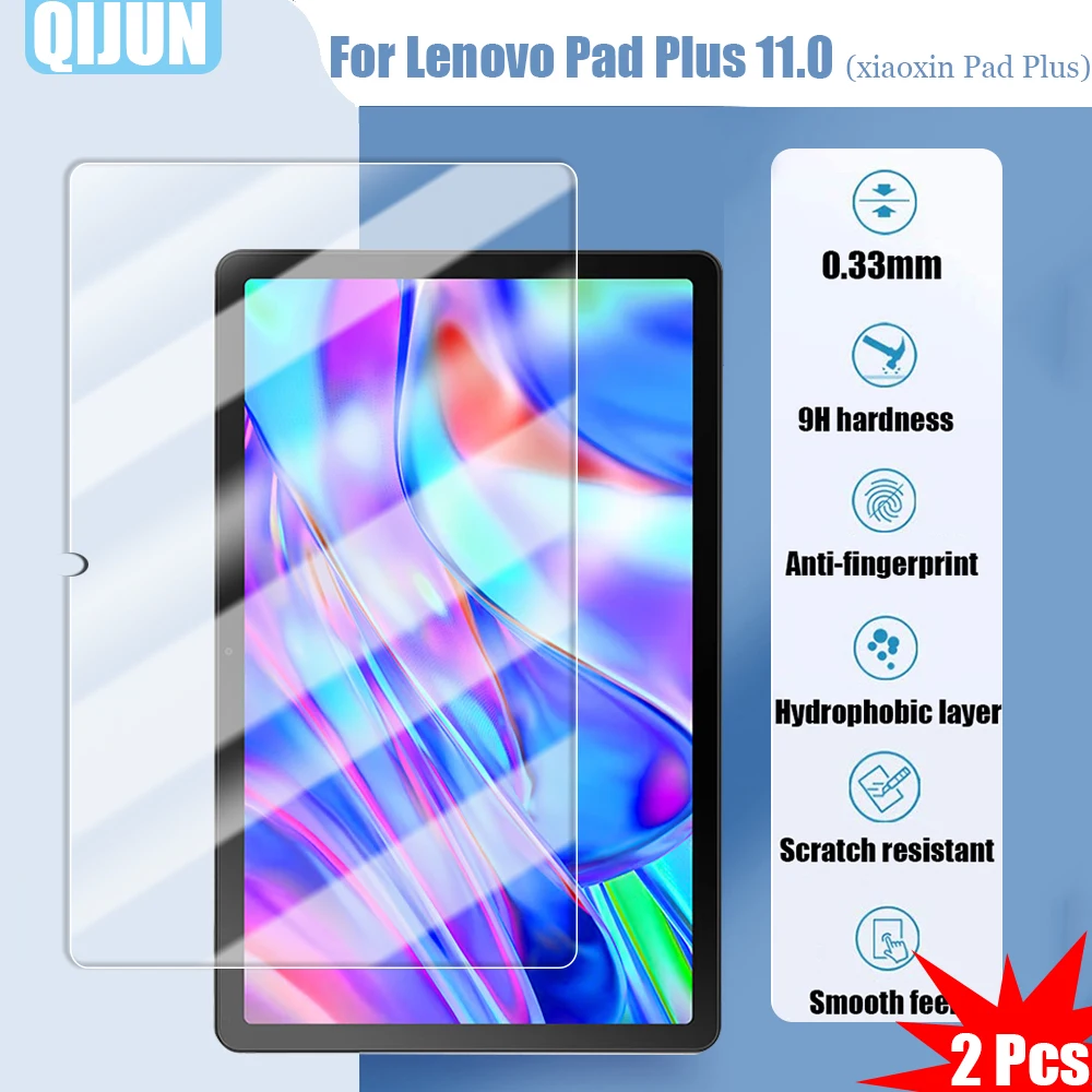 

Tablet glass for Lenovo Pad Plus 11.0" 2021 Tempered film Explosion proof and scratch resistant waterpr Anti fingerprint 2 Pcs