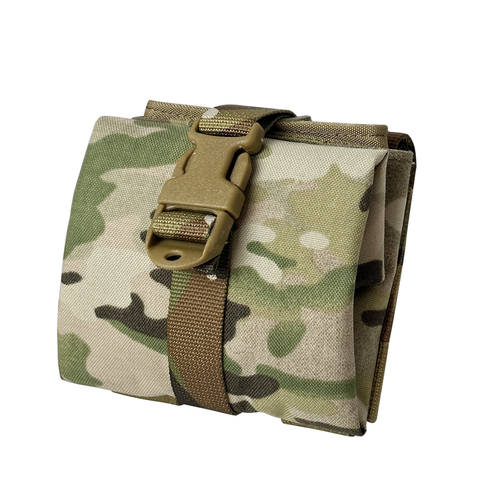 Bolsa táctica de nailon 500D plegable para caza, bolsa de reciclaje para Airsoft, correas Molle, almacenamiento adicional para exteriores