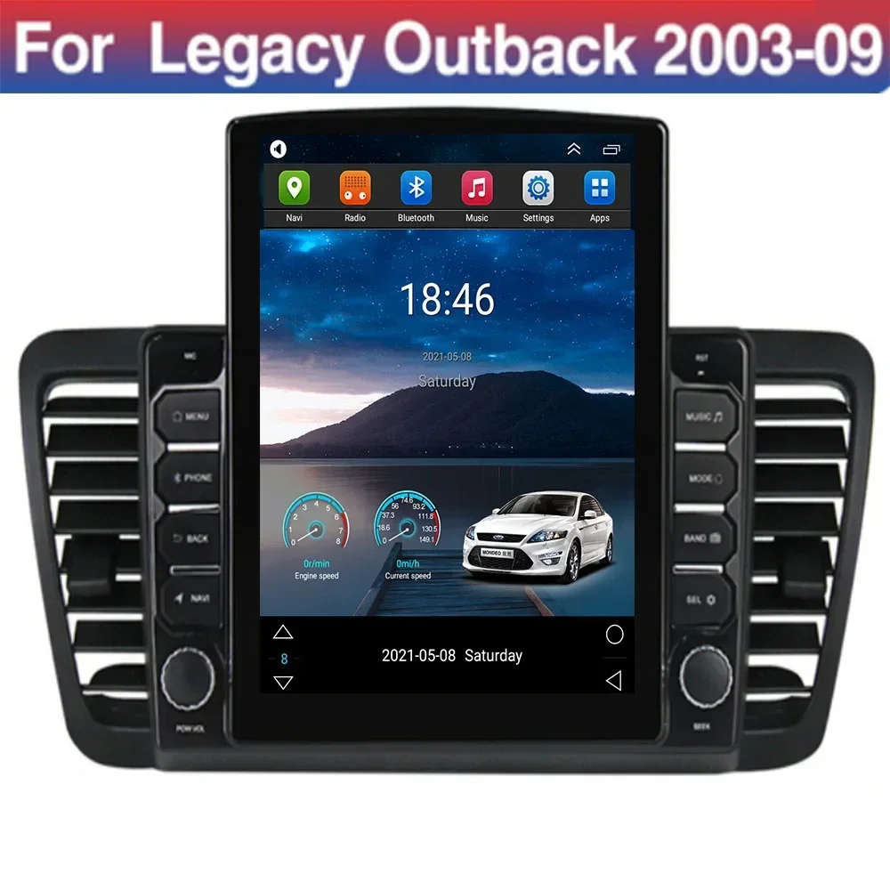 Radio Multimedia para Auto con Android 15.0 de 9.7 Pulgadas para Subaru Outback 3 Legacy 4 2003-2009, Reproductor de Video, Navegación GPS, RDS, Cámara