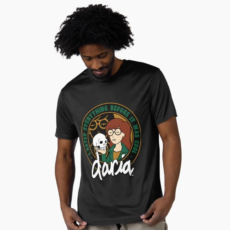 0331 Retro Sick sad world Daria tv show Gift t shirt 90s Nostalgia cartoon MTV Graphic Clothes 100% cotton Y2K clothing