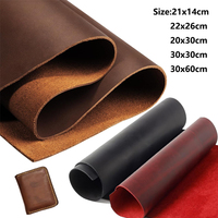 1pcs Crazy Horse Leather Material DIY Hand Leathercraft Vintage Oil Tanned Leather Piece Pull-Up Cowhide First Layer of Leather