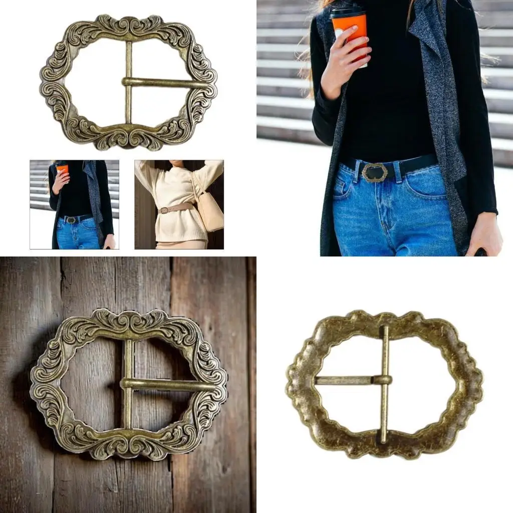 

R1WE Western Relief Pattern Metal Bugle Buckle Teenger Rock Fashion Buckle