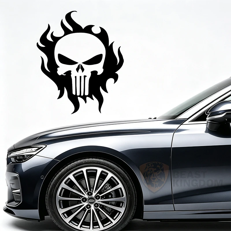 Car StickersDecorative Flaming Skull Car Sticker Vinyl Decal Waterproof Durable for Car Auto Bumper DecorationAuto Decor