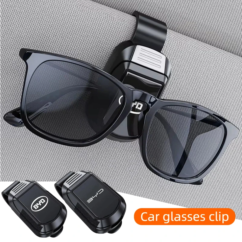 Car Sun Visor Glasses Clip Sunglasses Holder For BYD Atto 3 Dolphin Seal Seal U Sealion 7 Tang Dolphin Surf Atto 2 Song Pro