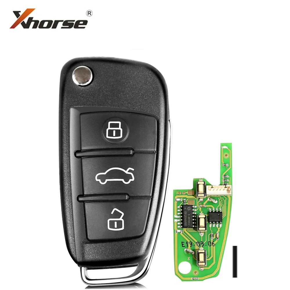 1pcs Xhorse Wired Remote Key 3 Buttons XKLKS0EN/XKHY05EN/XKHO02EN/XKB506EN/XKA600EN Universal Car Remote Key for VVDI Key Tool