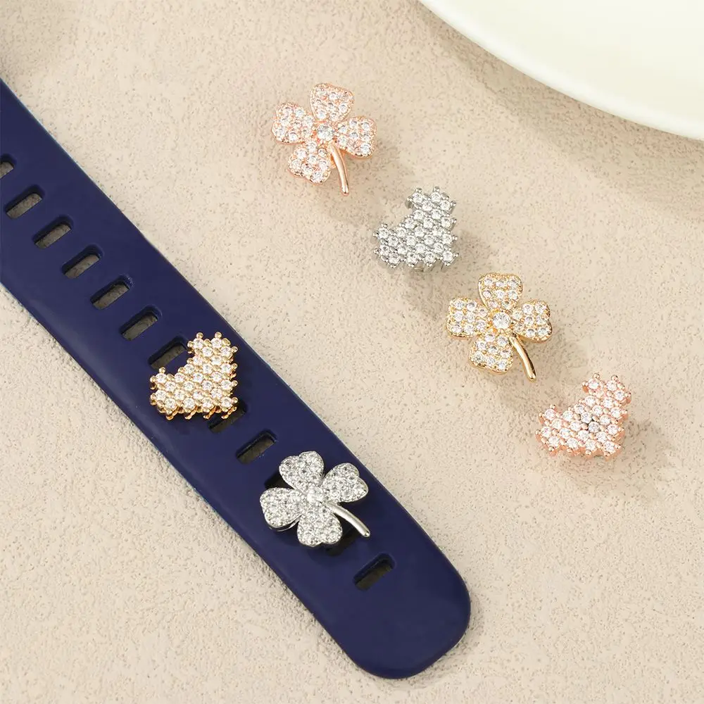 

Jewelry Pendant Rivet Accessories Diamond Ornament Metal Charms Decorative Silicone Strap Accessories For iwatch Bracelet