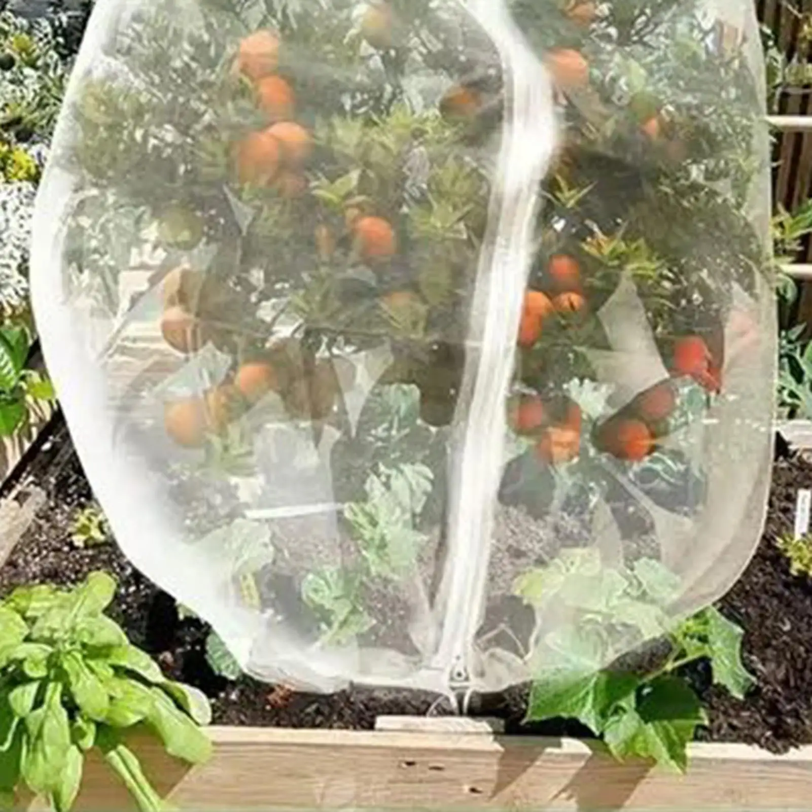 Bird Netting For Fruit Trees Mesh Cover For Plant With Zipper And Drawstring Fine Mesh Tree Netting For Farm Garden Orchard