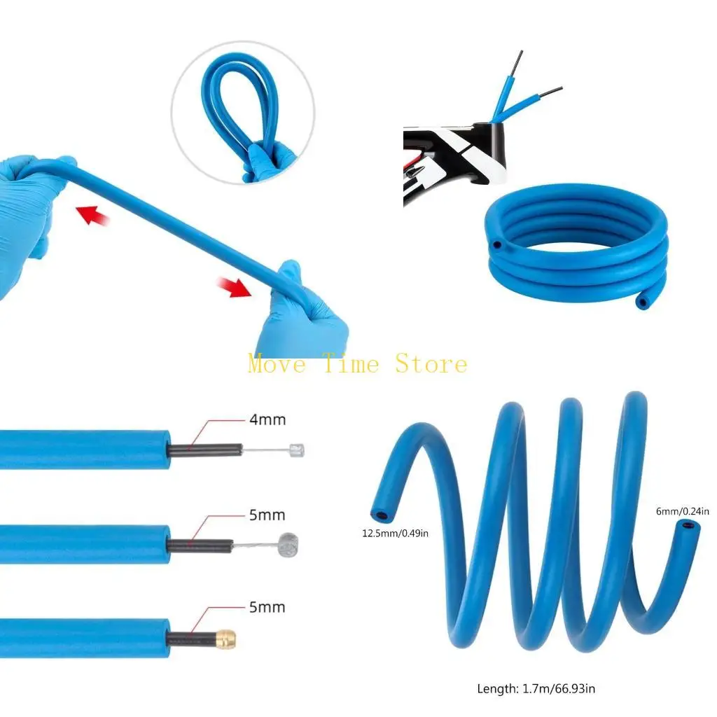 

92ME 1/2Pcs Bike Frame Internal Housing Damper Bike Inner Line Sound Absorbing Tube