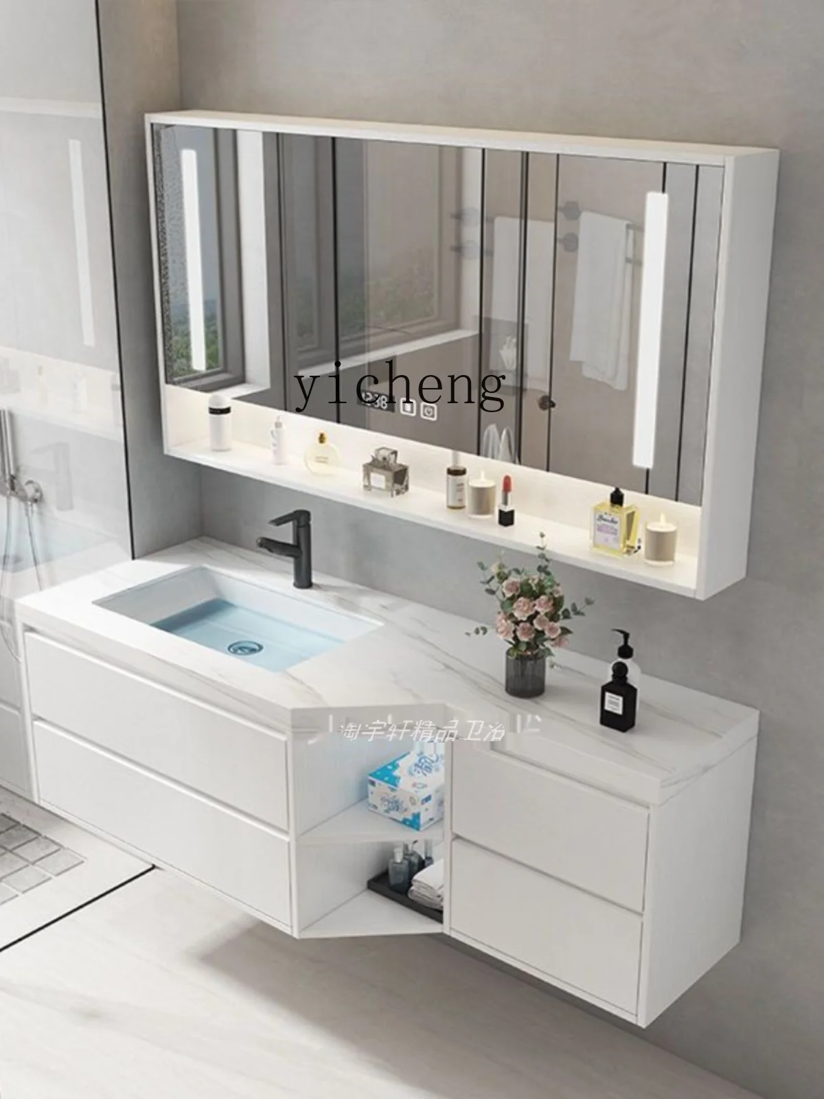 u3 Bathroom Cabinet Special-Shaped Corner Cutting Stone Plate Lower Hanging Ceramic Basin Wash Basin Washbasin Washstand Cabin