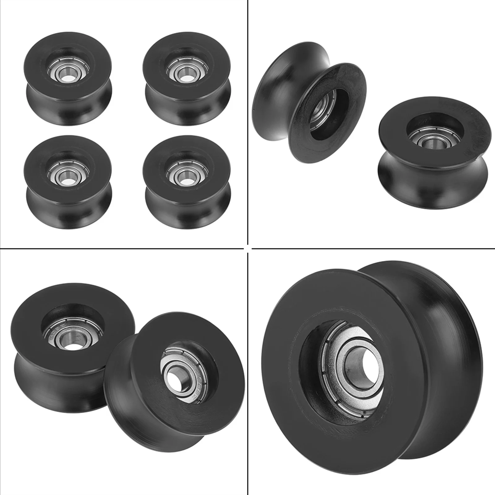 U-Type U-Groove بكرة بكرة ، عجلة 0840UU ، 8x39.5x20.1mm