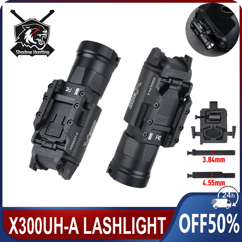 

WADSN X300UH-A Metal Hanging Flashlight X300uh-a Outdoors Hunting Helmet Scout Lamp White LED High Power Pisto gun light For G17