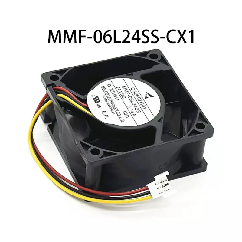 B+  New in box  FOR MELCO Inverter Fan 60*60*25mm MMF-06L24SS-CX1 CA2607H01 24VDC 0.13A