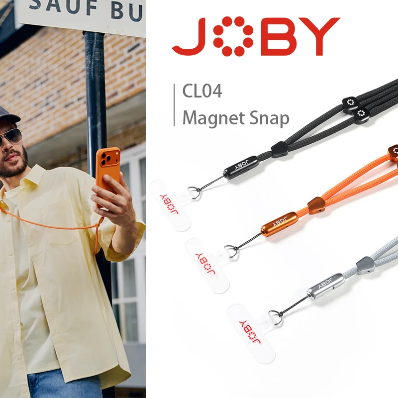 JOBY CarryLine™ Phone Lanyard CL04 Compact Camera Strap for iPhone 17 pro Max 16 15 DJI Osmo Nano Action Cam - Travel & Filming
