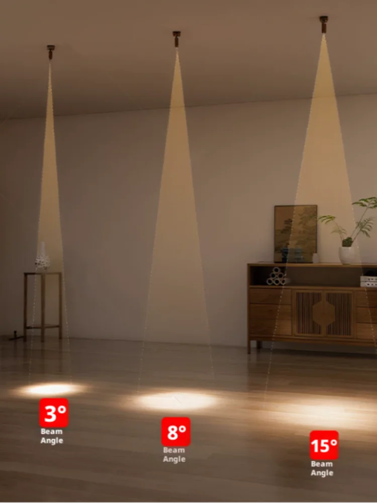 A cluster of bright spotlights in a medieval style, with walnut wood texture and a small-angle design