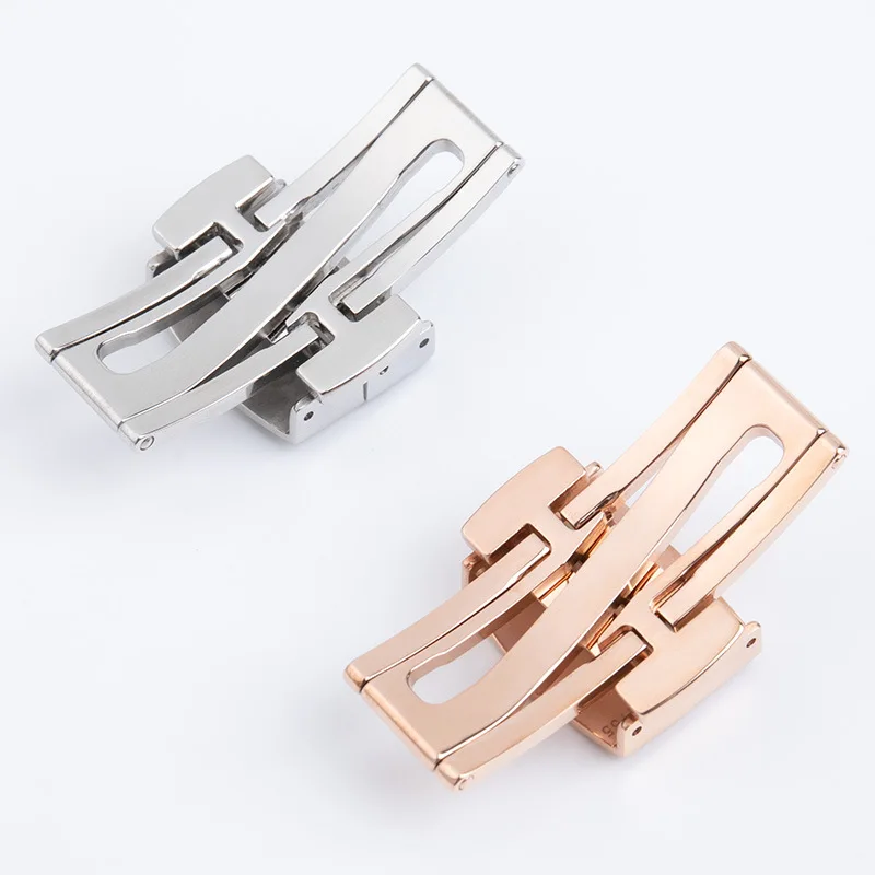 Premium Folding Butterfly Clasp for Patek Philippe Grenade 5167 5164 Rose Gold Silver Stainless Steel Replacement Watch Buckle