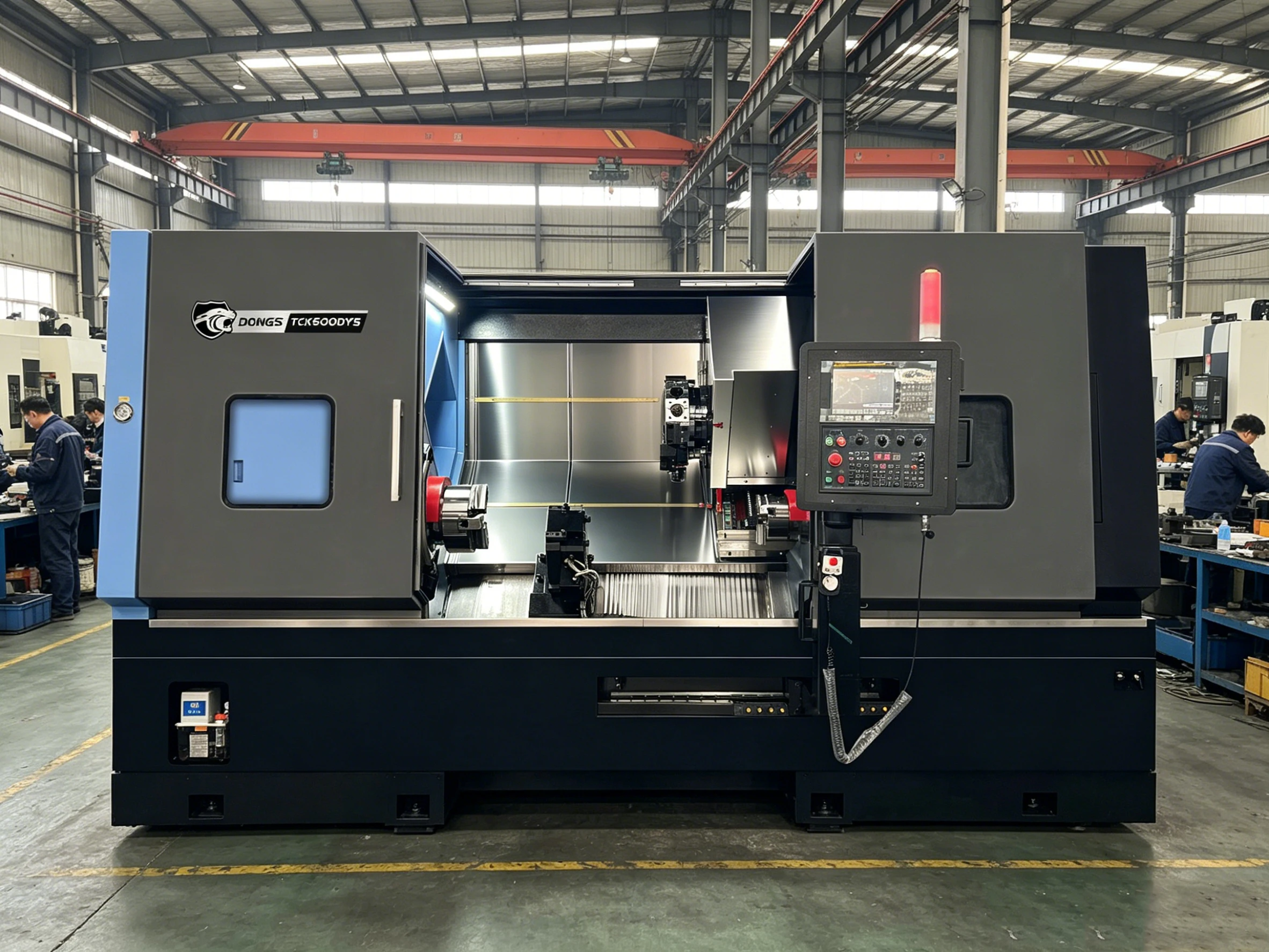 DONGS TCK600DYSTwin Spindle CNC Turning Lathe Double Ended With Live Tooling Processing Sub Spindle Cnc Lathe