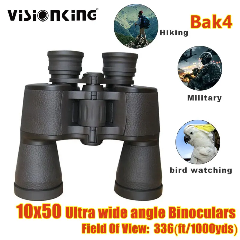 Visionking HD 10x50 Porro Binoculars Powerful FMC Bak4 Long Range Outdoor Hiking Travelling Camping Large Objective Telescope