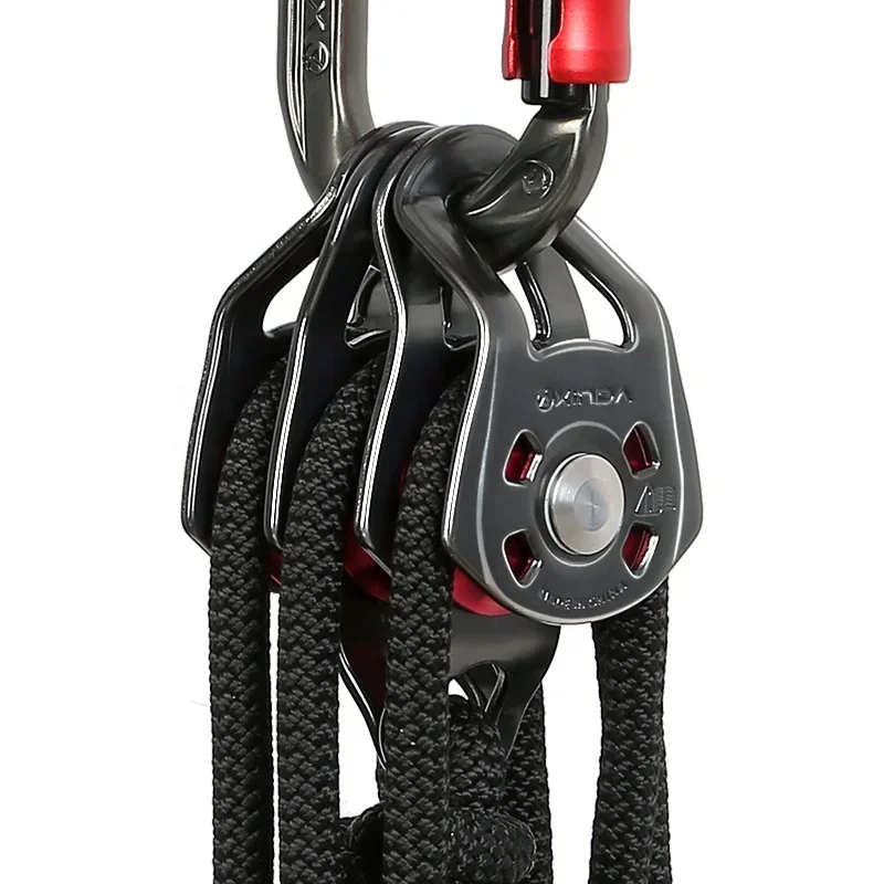 Climbing Aluminium Triple Pulley With Ball Bearing Rescue Traversing Lifting