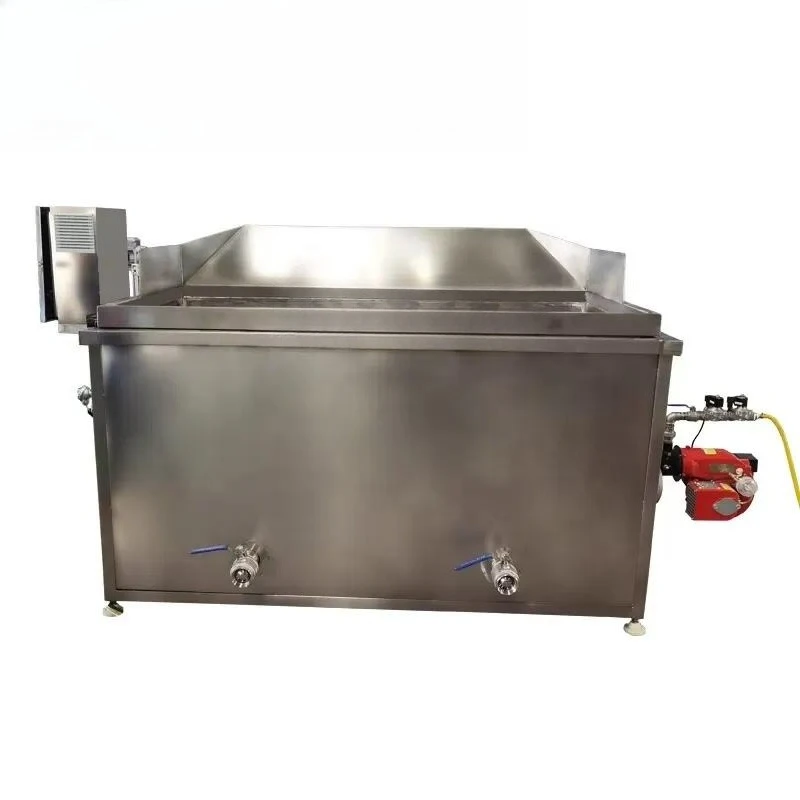 Commercial Electric Batch Fryer for Potato Chips and Pig Skin Semi Automatic Stirring and Unloading with Trade Basket