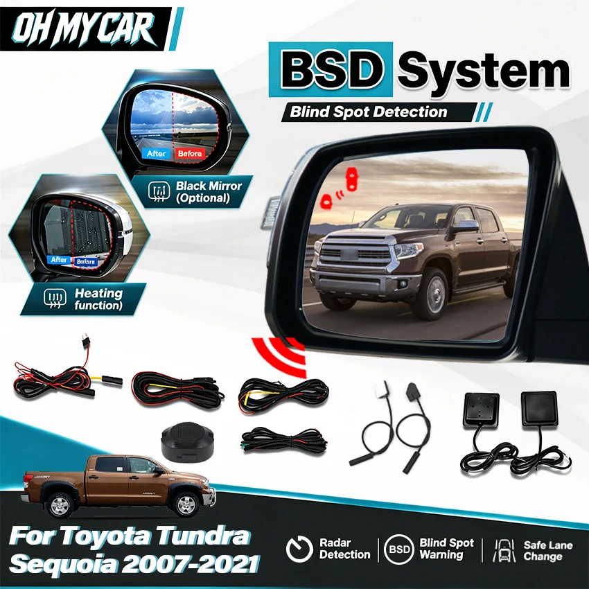 Microwave radar Blind spot merging assist sensor Lane change warning BSD/BSA/BSM complete system For Toyota Highlander Alphard 2