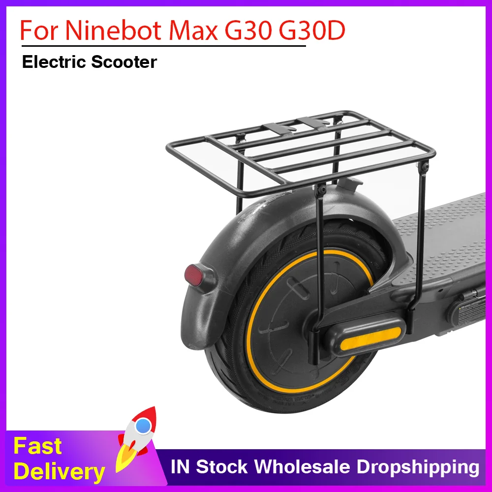 

Thicken Steel Folded Rear Rack Storage Shelf For Ninebot Max G30 G30LP D Luggage Cargo Rack Thicken Solid Steel Carrier Rack