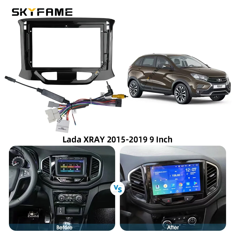 SKYFAME รถกรอบ Fascia อะแดปเตอร์ Android วิทยุ Dash ชุดแผงติดตั้งสําหรับ Lada Xray