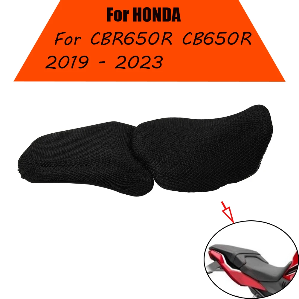 

For HONDA CBR650R CB650R CBR 650 R CB 650R 2023 Motorcycle Seat Cushion Cover Anti-Slip 3D Mesh Fabric Breathable Waterproof