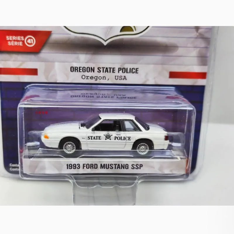 GreenLight 1:64 Schaal 1993 Ford Mustang SSP Politie Legering Automodel Klassiekers Volwassen Souvenir Cadeau Hobby & Speelgoed
