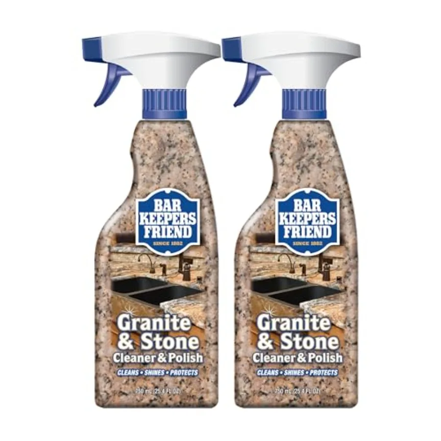 

Bar Keepers Friend Granite and Stone Cleaner and Polish 25.4 oz Granite Cleaner for Use on Natural, Manufactured and Polished S