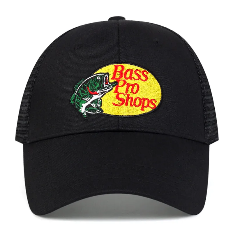 Unisex Letter Fish Embroidery Hip-hop Hats Four Seasons Outdoor Adjustable Casual Baseball Caps Sunscreen Hat Trucker Hat Gorras