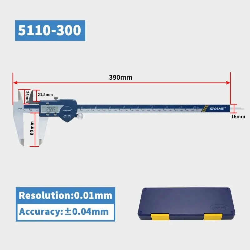 SHAHE Gehard roestvrij staal Digitale schuifmaat Elektronische schuifmaat Micrometer meetinstrumenten