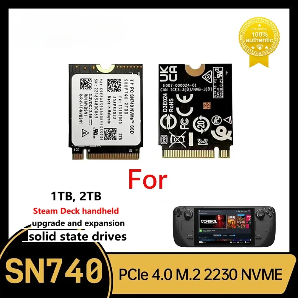 SN740 M.2 2230 SSD 1TB 2TB NVMe PCIe Gen4  for Steam Deck Rog Ally GPD Surface Laptop Tablet Mini PC Computer