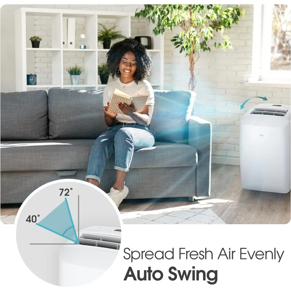 (9700 ASHRAE) Portable Air Conditioners Cools 260 Sqft Easy Install & Remote Control LCD Display Eco-friendly Small Roo