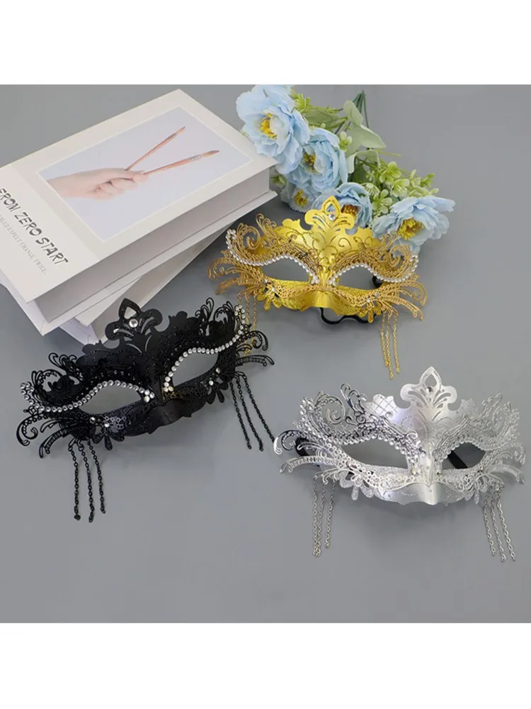 Masque pour les yeux Sexy gland Pteris eau diamant vénitien mascarade bal Halloween fête déguisement accessoires de déguisement dame masque facial