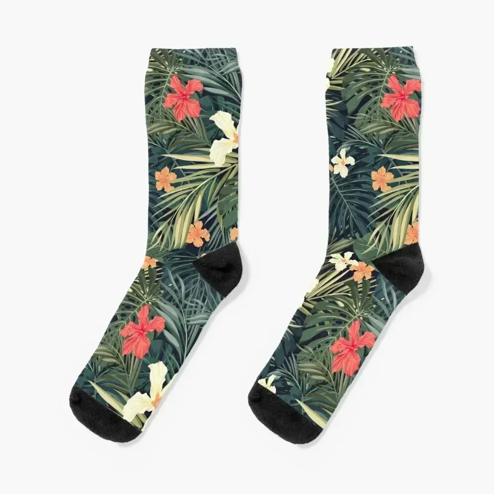 Jungle flowers Socks luxe compression Man Socks Women's