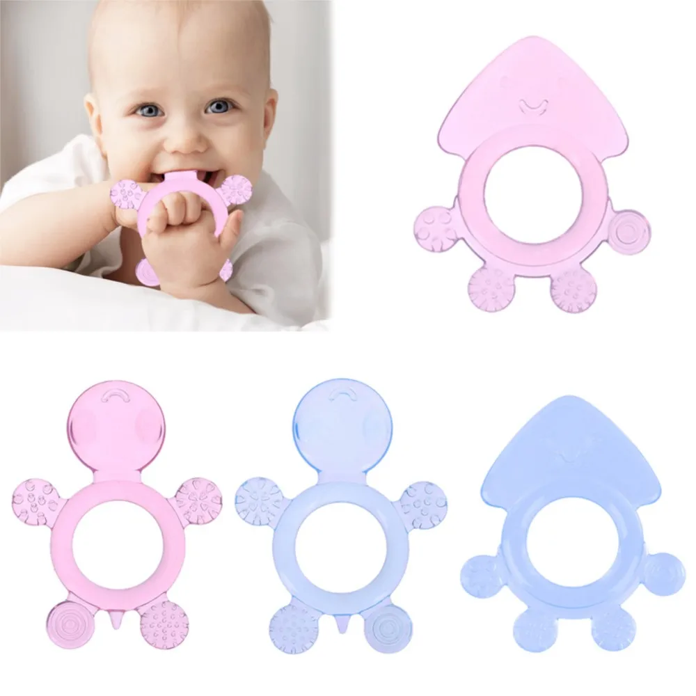 

1 PC Safety Baby Teether Toys Kids Food Grade Silicone tooth bit Soother Baby Teething Chewable Pacifier Teethers