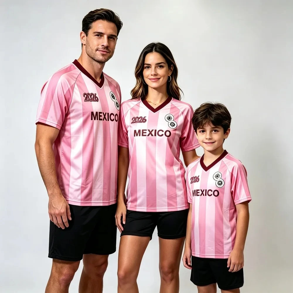 Harry Styles Together Tour 2026 City Soccer Jersey Pink Striped V Neck T-shirt Summer Breathable Short Sleeve for Adults & Kids