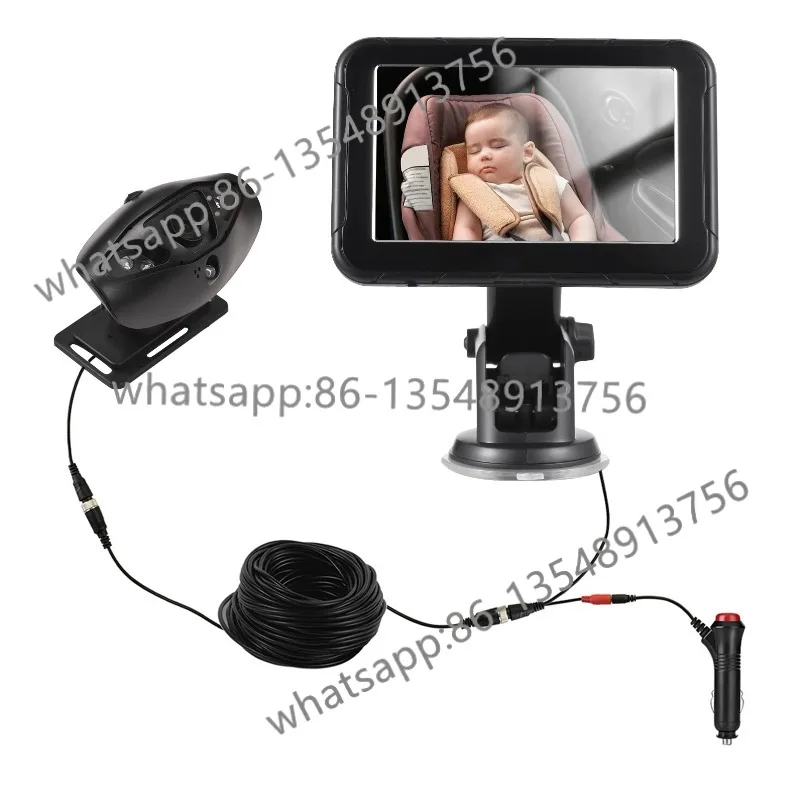 

Stroller Display Baby Rear Seat High Resolution Surveillance Camera 5 Inch Car Seat Mirror 150 ° Wide Angle Night Vision