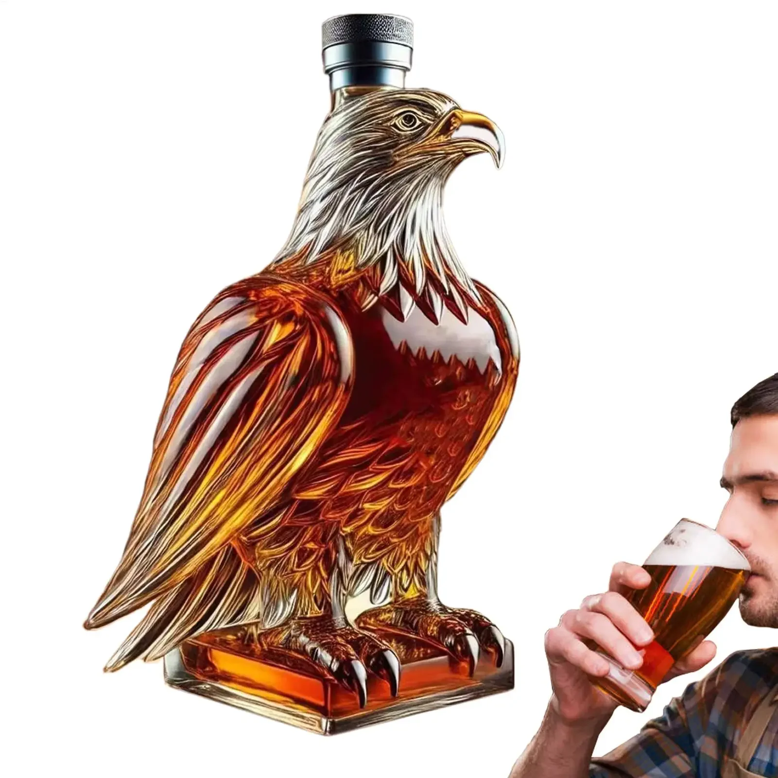 

Exquisite Eagle Liquor Decanter Dad Husband Glass Whiskey Decanter Bottle Eagle Liquor Bottle Home Decoration for Holidays