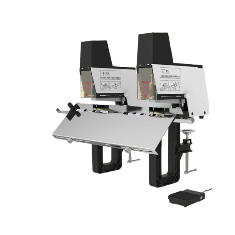 

ST100G Electric Double Nail Saddle Stitcher A3 Middle Seam Paper Binding Machine Double Flat Riding Stitcher