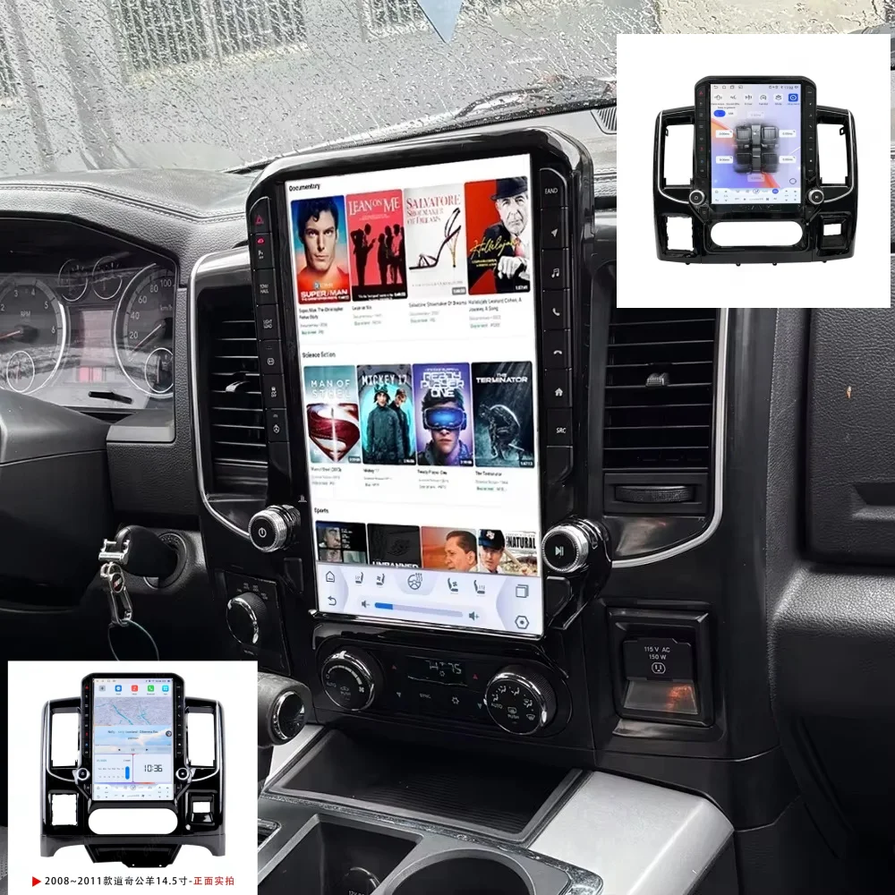 14,5 & 12,1 Zoll Für Dodge RAM 1500 2500 2008 2009-2012 Autoradio Multimedia GPS Navigation Android Auto Carplay 360 Kamera 4G